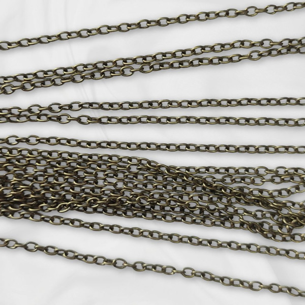 10m Kette Altmessing 2x3mm