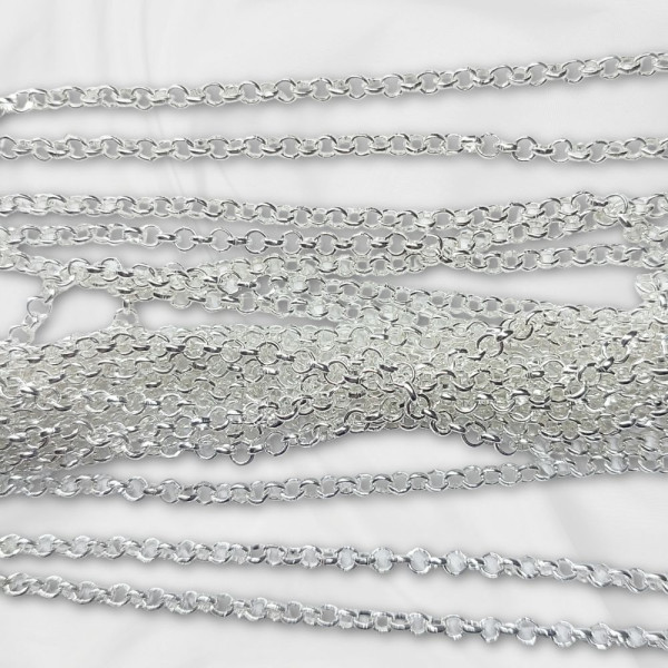 10m Kette Silberfarben Jasseron 3mm