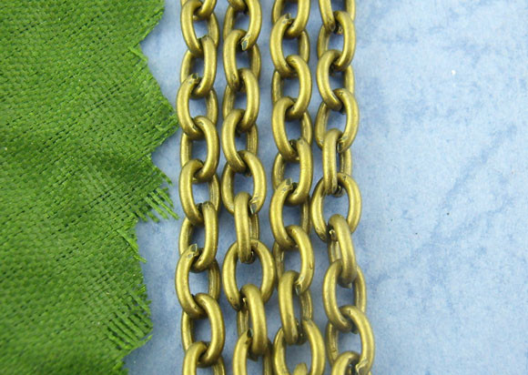 1m Kette altmessing 3mm (Backorder)