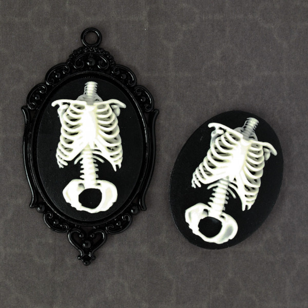 Kamee totenkopf skull brustkorb diy material 30*40