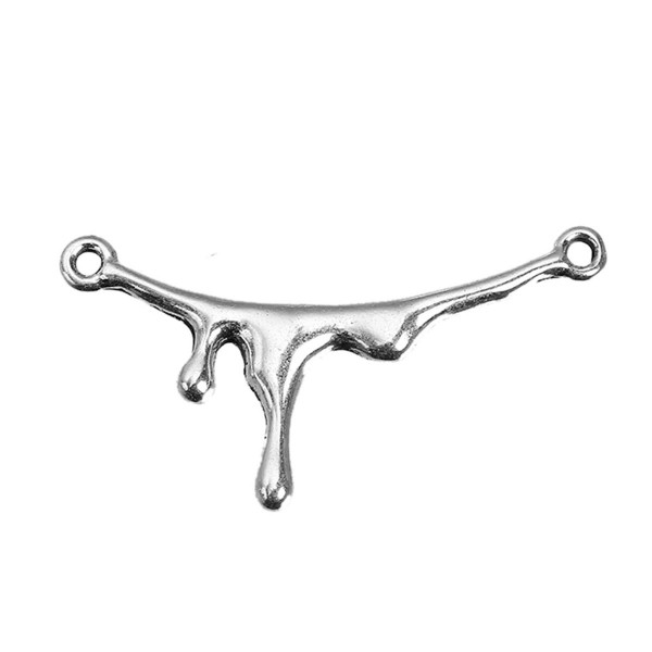 Verbinder silberfarben Blut Tropfen 40mm
