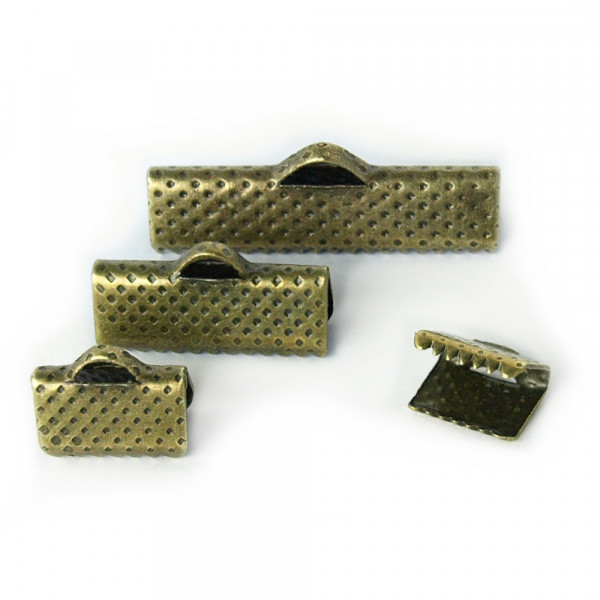 Schmuckklemmen Altmessing