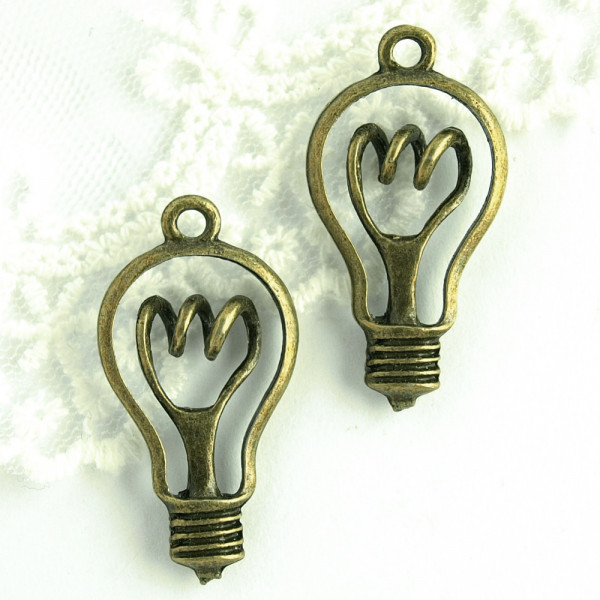 Anhänger Glühbirne Edison Steampunk DIY Charm