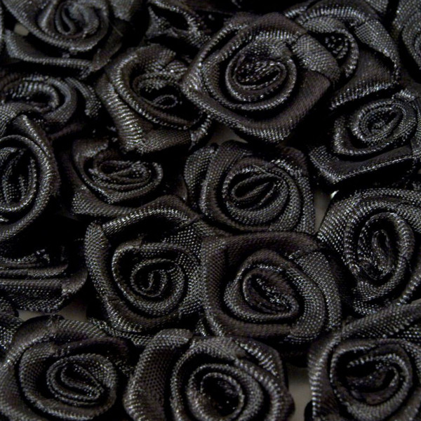 stoffrosen, kaufen, schwarz 12mm