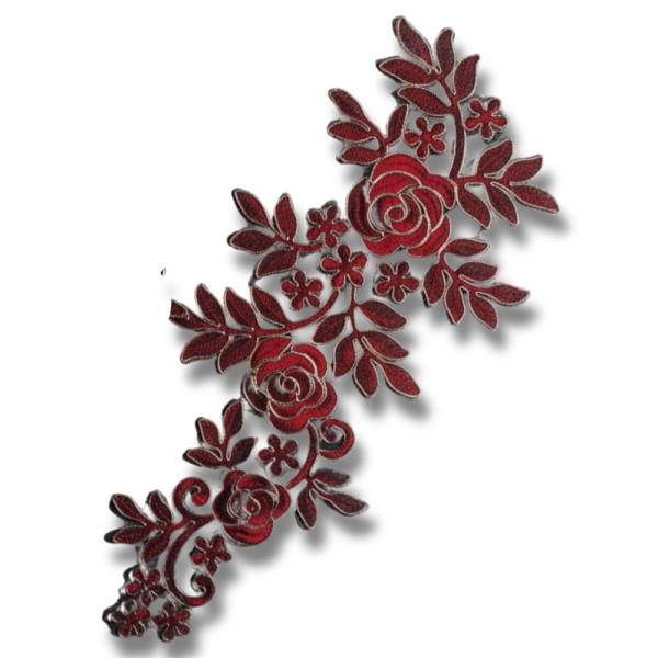Metallic Applikationen Rot XL EINZELN