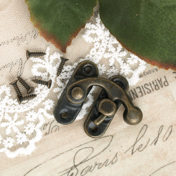 26 x Schwingverschluss Altmessing