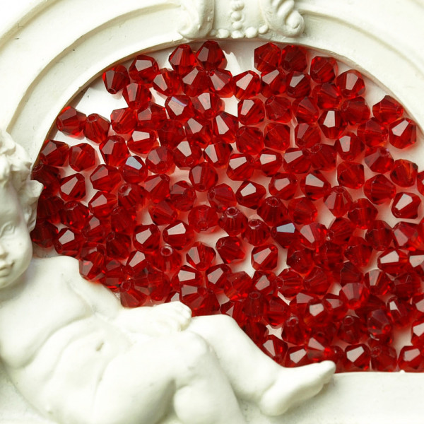 Perlen, schmuck, kaufen, material, glas, rot, 400, bicone, 4mm, großhandel