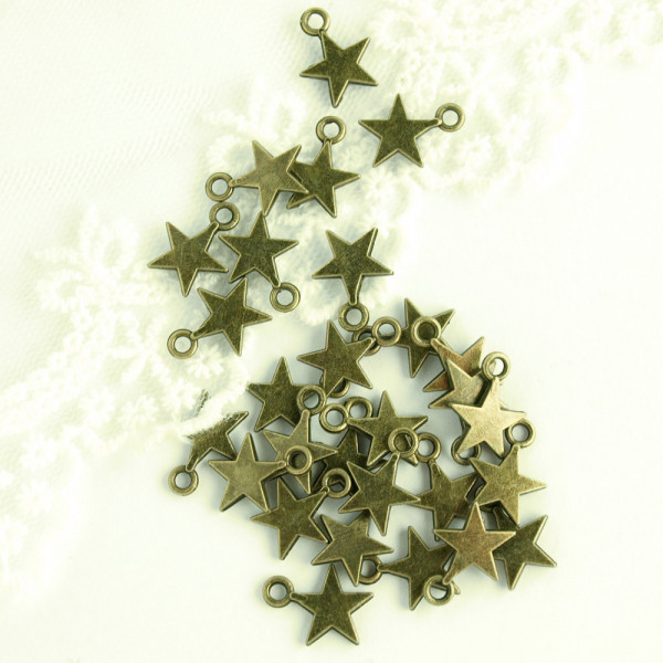 Sternanhänger Charm Mini altmessing