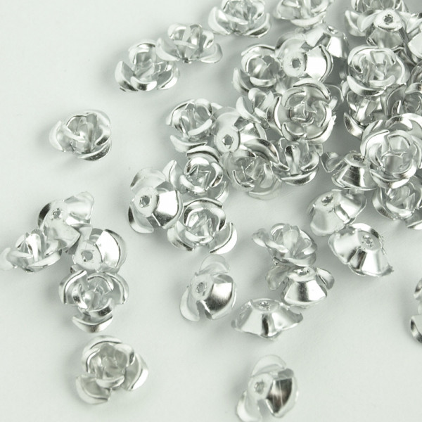 metallrosen röschen silber kaufen günstig 100 stück material schmuck