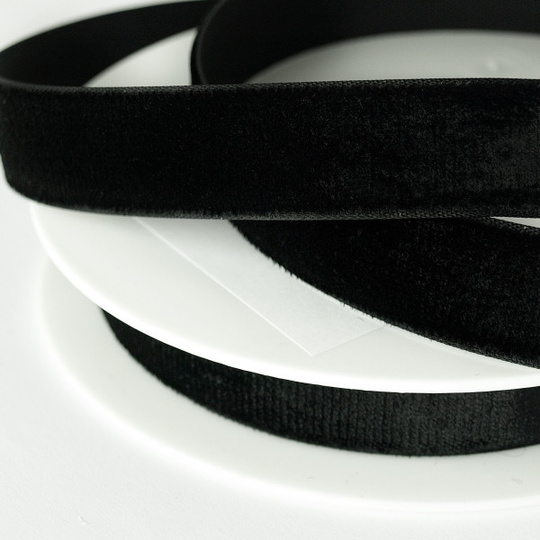 Samtband schwarz 16mm Rolle Großhandel