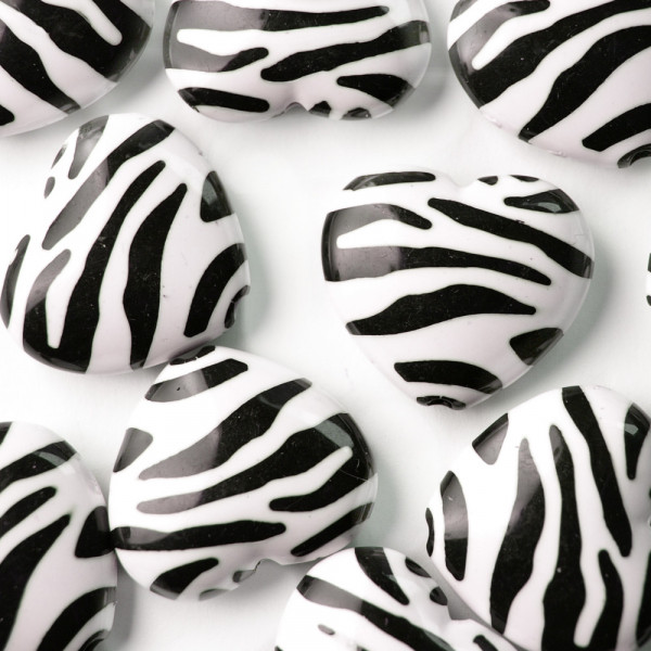 Perlen Herz Zebra kaufen Schmuck Material