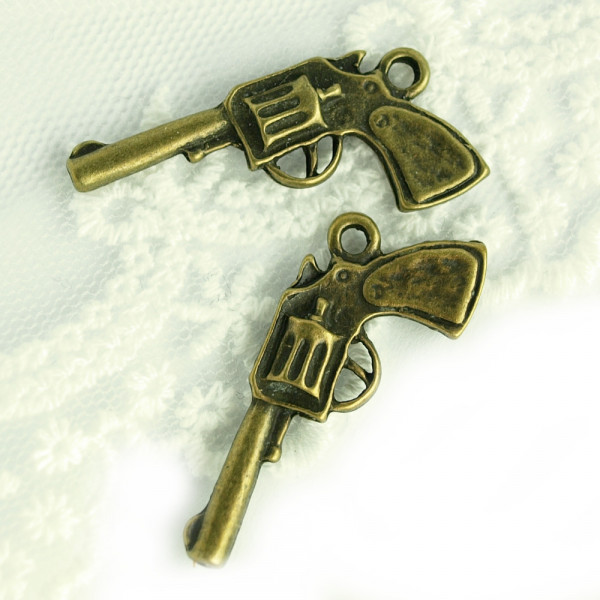 Anhänger Charm Pistole altmessing schmuck kaufen