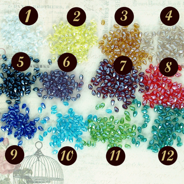 100 Mini Tropfenperlen 3x5mm