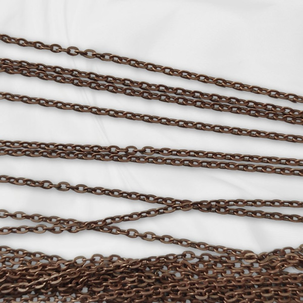 10m Kette Kupfer 2x3mm