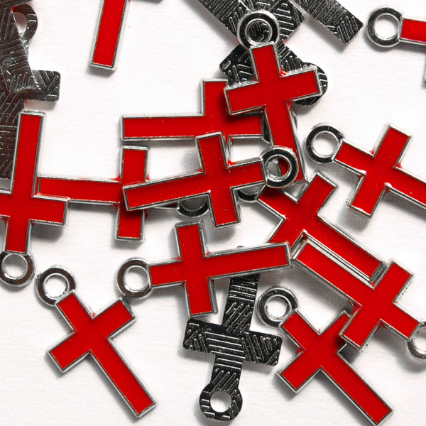 Kreuz anhänger schwarz mini klein kaufen diy 
