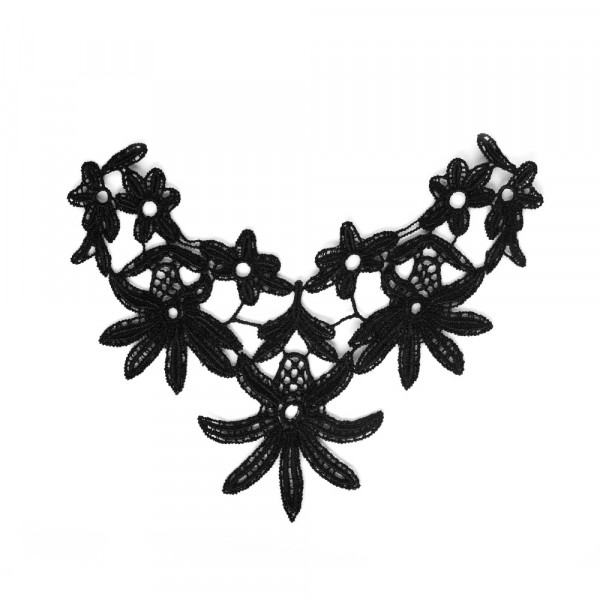 Kleine spitzenapplikation schleife schwarz kaufen
