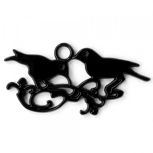 Anhänger Schmuck Vögel Ranken schwarz kaufen
