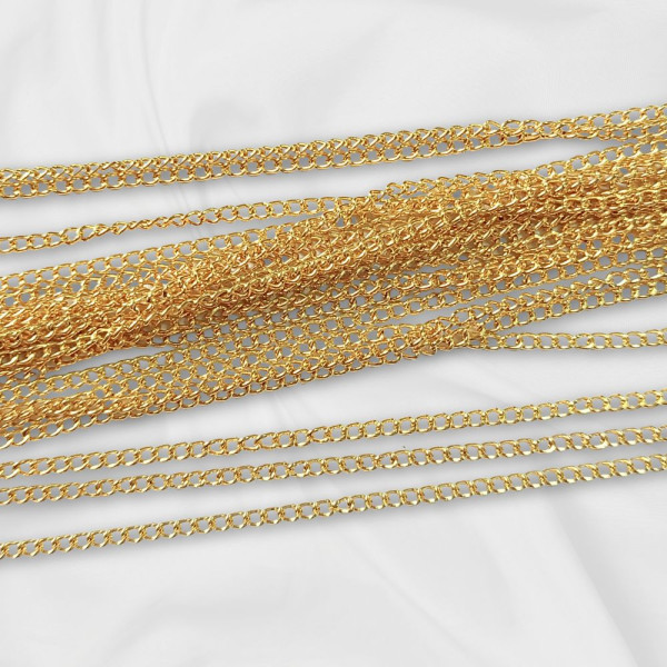 10m Kette Vergoldet 2mm