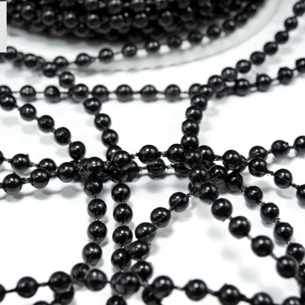 Perlenkette Band Kette schwarz günstig kaufen basteln meterware