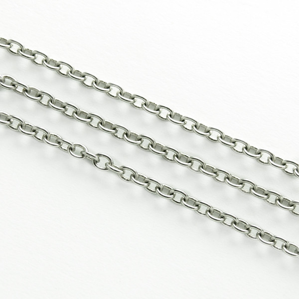 Schmuckkette Basteln DIY 2mm Meter Silber