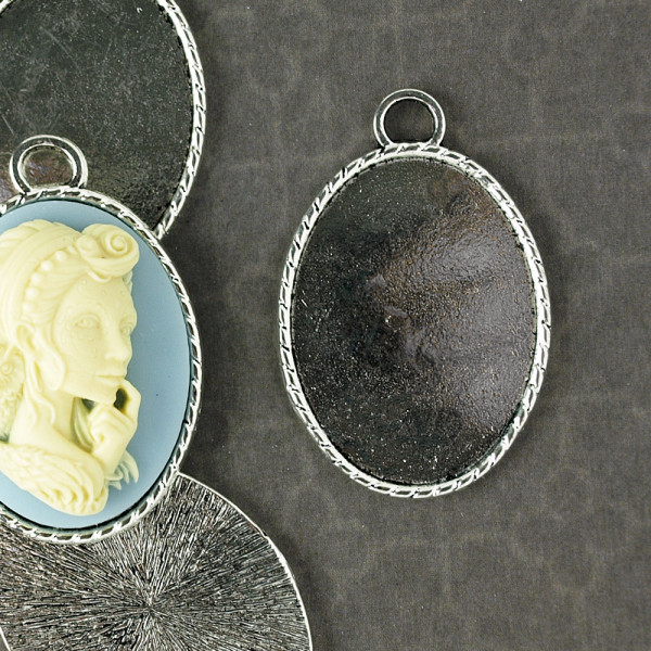 Fassung, basis, metall, kamee, günstig, schmuck, diy, material, kaufen, selber machen