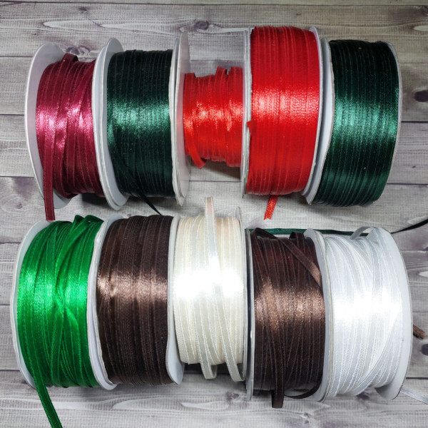 10 Rollen Satinband 3mm