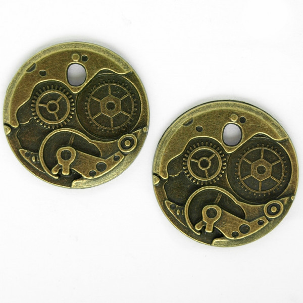  Steampunk Zahnrad Uhr Anhänger Uhrenteil 