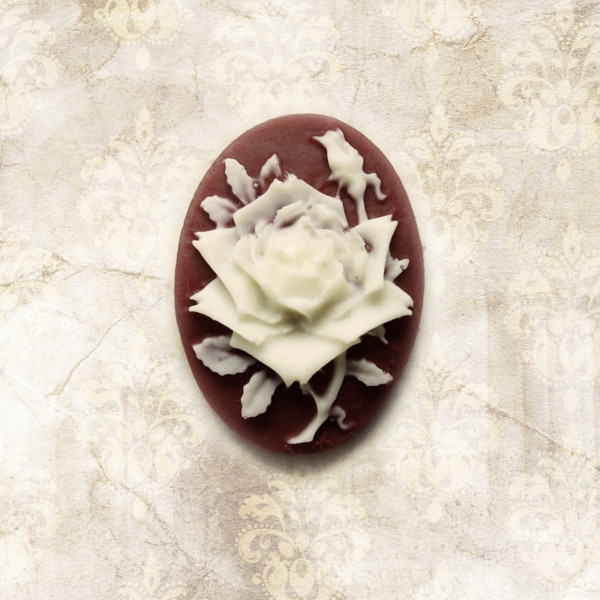 6x Kamee Rose Braun (M)