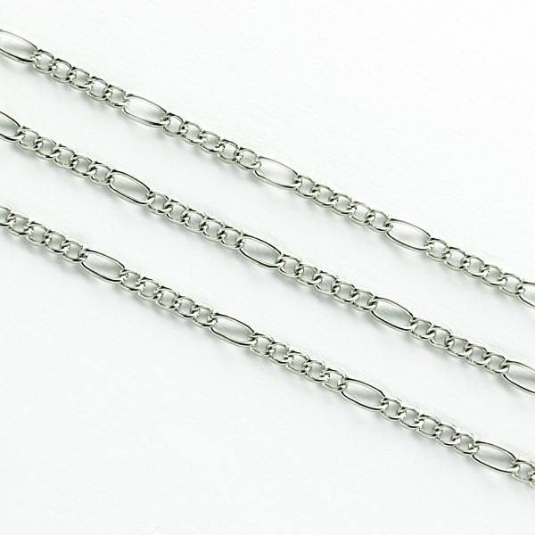 Kette Figarokette Silber Metall 2mm Meter