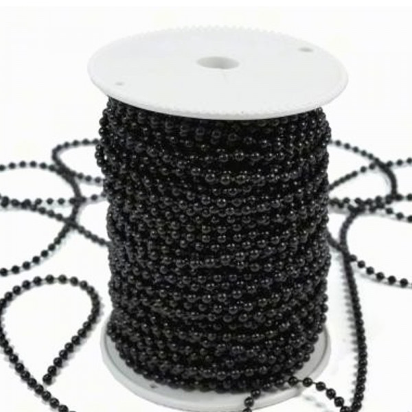 Perlenkette Band Kette schwarz günstig kaufen basteln meterware Mengenrabatt Großhandel