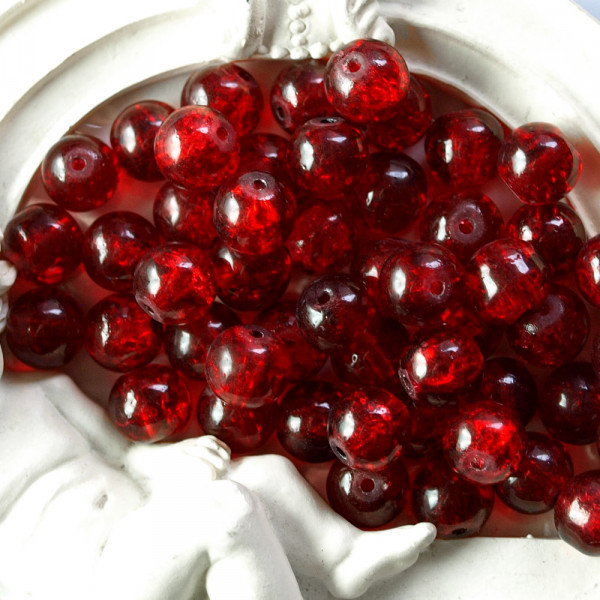 perlen 8mm rund kaufen splitter crackle dunkelrot rot
