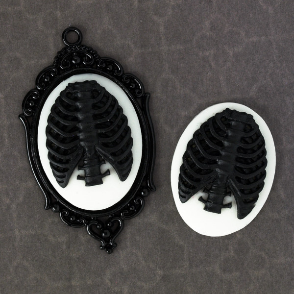 Kamee totenkopf skull brustkorb diy material 30*40