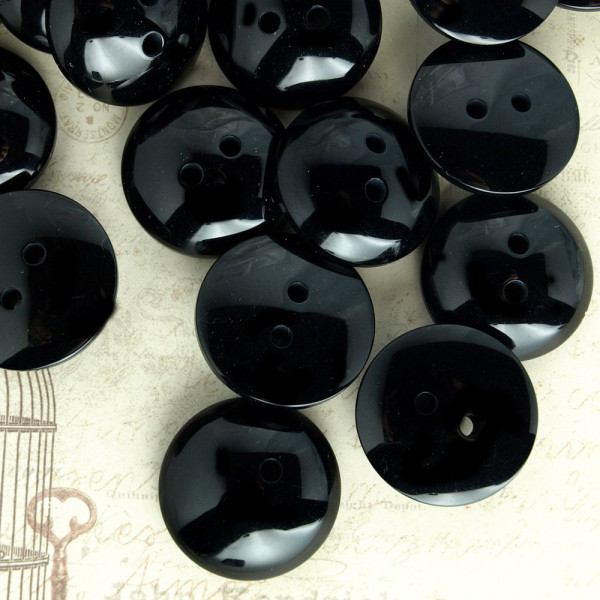 Advent 25mm Kunststoff Knopf schwarz