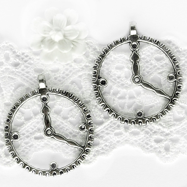 Anhänger Charm Uhr Schmuck basteln