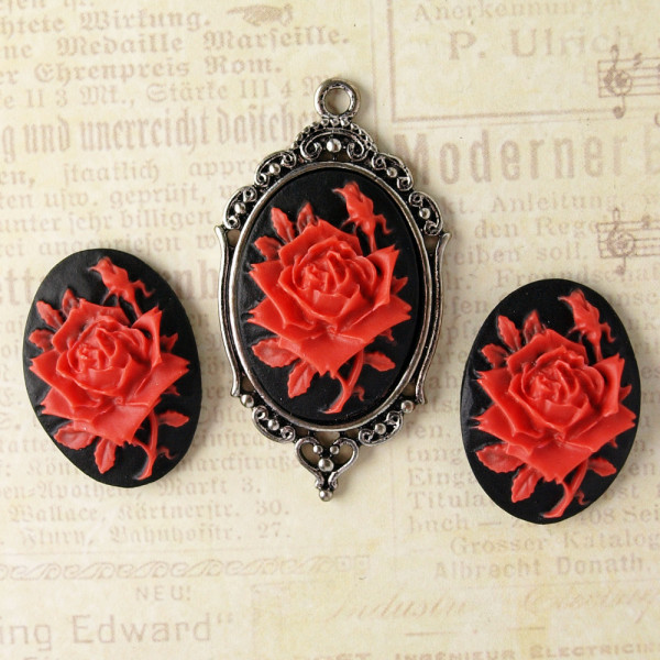 Kamee Rose Rot (M) /Großpackung