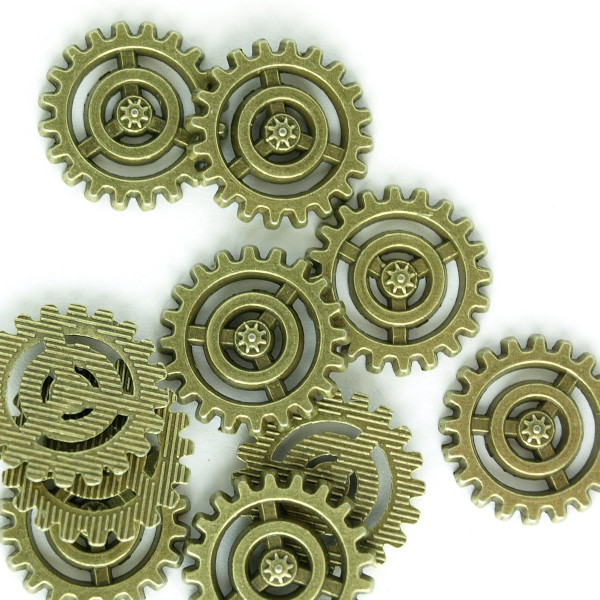 Zahnrad Steampunk Pack Messing Basteln Uhrenteile Schmuck Modellbau Ring