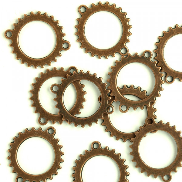 10 Zahnrad Verbinder Kupfer 26mm XX
