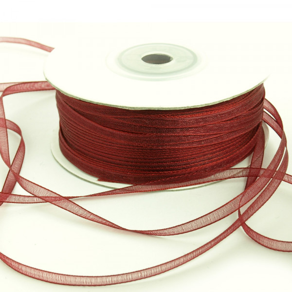 Organzaband Chiffonband 3mm dunkelrot kaufen
