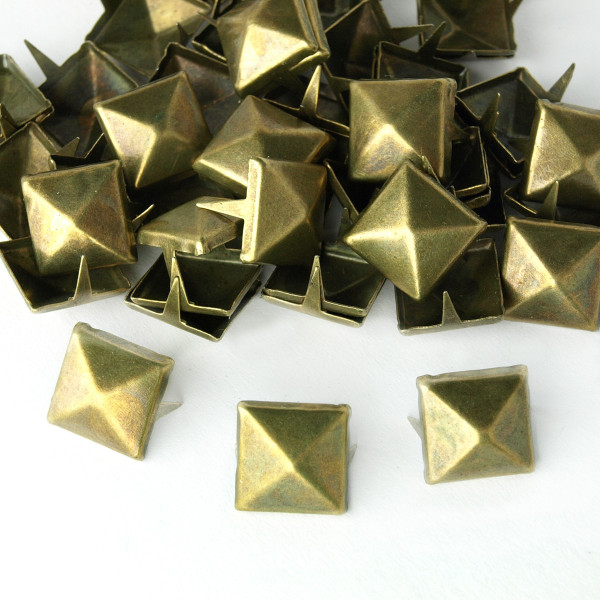 Nieten Pyramidennieten Altmessing 12mm 50 100 10
