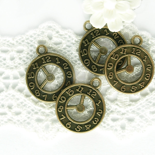 Anhänger Uhr Charm Schmuck selber machen