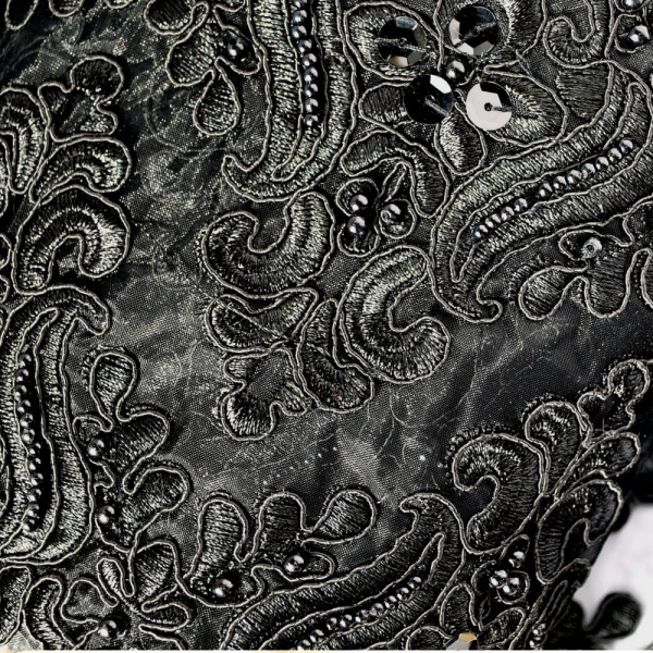 Spitzenborte Mit Stickerei, Vintage Schwarz, 14 Cm X 2,7 M – Baumwoll-Spitze Zum Nähen Von Kleidung