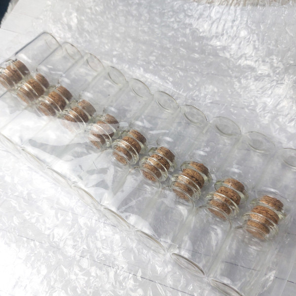 20 Glasfläschchen mit Korken 20x40mm