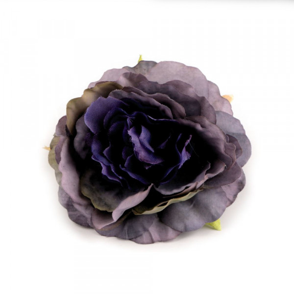 5 Kunstblumen Rosen Blau Lila 65mm