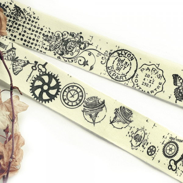 Borte baumwolle steampunk vintage basteln deko meterware kaufen