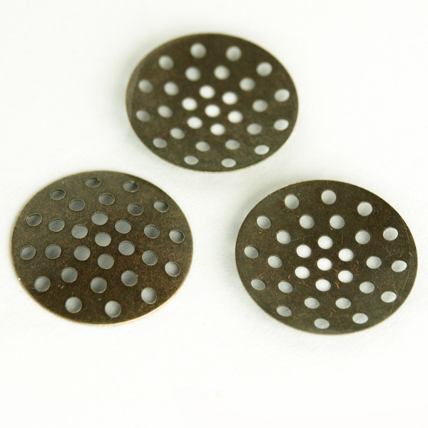 Siebchen Metall Rohling Sieb Steampunk Scheibe