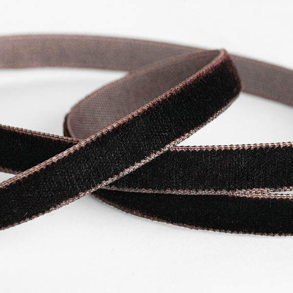 Samtband Dunkelbraun 9mm ROLLE