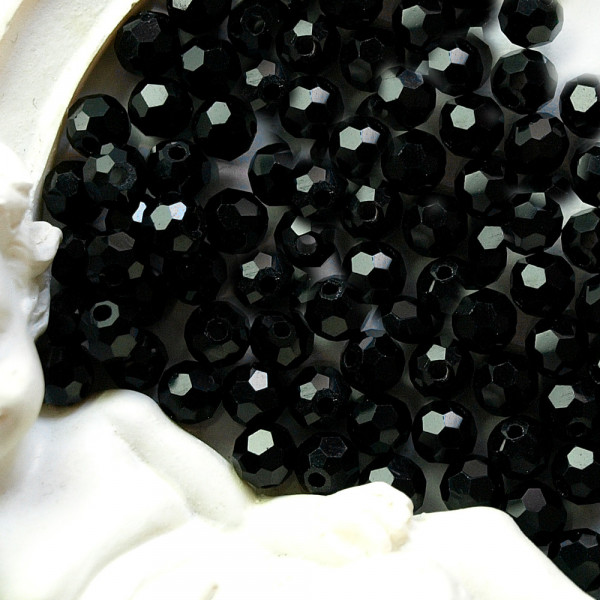 Glasperlen mini 4mm schwarz kaufen