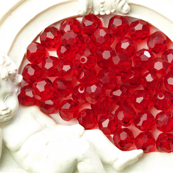 Glasperlen Rot kaufen Schmuck Material rund