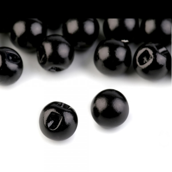 Knöpfe Perlen Design 10mm Schwarz