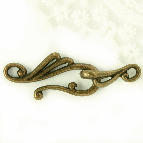 Hakenverschluss Schmuck Altmessing Ornamente Material